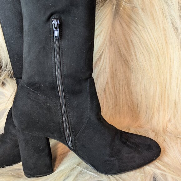 NEW Kelly & Katie Jali Over-the-Knee Stretch Boots | Black Faux Suede | Size 7.5 - Picture 2 of 13